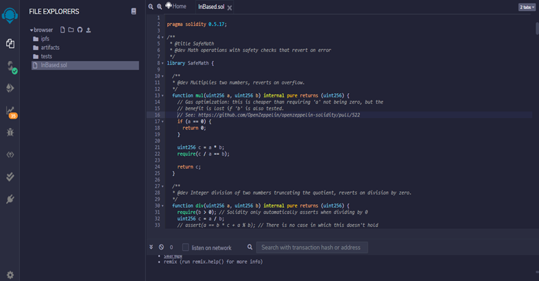 Implementation Of Cryptocurrency Using Smart Contract